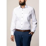 ETERNA - Overhemd - Wit - Katoen - Lange Mouwen - Oxford Weving