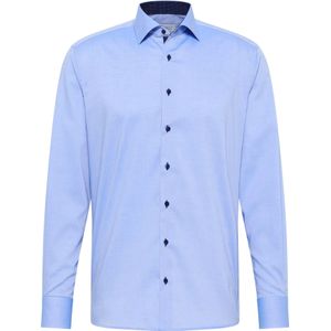 ETERNA - Heren Overhemd - Donkerblauw - Katoen - Strijkvrij