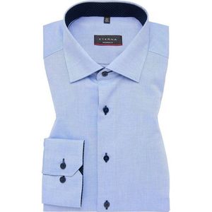 ETERNA - Modern Fit Overhemd - Lichtblauw - 100% Katoen - Strijkvrij