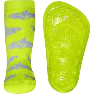 EWERS - Antislip Kindersokken - Fluor Groen - Haaien Print
