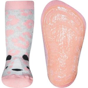 Antislipsok wildlife print en tijgerkop roze-19/20