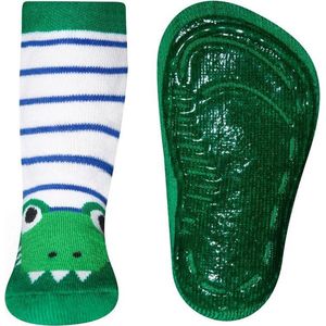 Antislipsok groen gestreept met krokodil-18/19