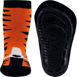 Ewers antislip sokken Tijgertje zwart met oranje