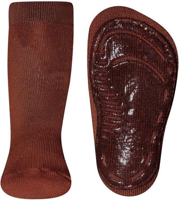 Ewers antislip sokken koper cognac bruin