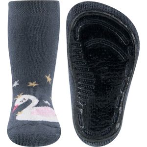 Antislipsokken Grijs met Zwaantje en glittergaren - 21/22