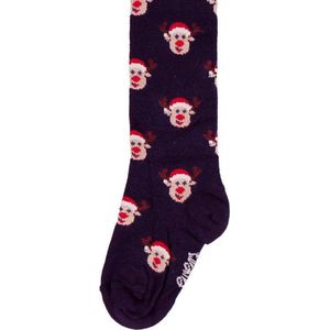 Babymaillot Donkerblauw met Kerstrendieren - 56