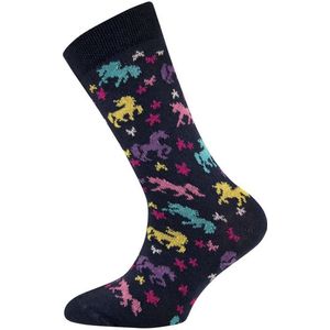 Meisjessok Donkerblauw met Gekleurde Eenhoorns - Ewers -23/26