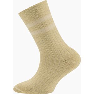 EWERS - Kinder en Damessokken - Beige - Katoen met Rib en Glitter
