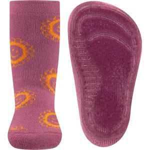 Ewers Antislipsok - Lila/Paars met Zonnebloemen - Siliconenzool-21/22