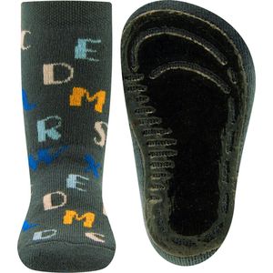 Ewers Antislipsok Groen met Gekleurde Letters - Siliconenzool-21/22