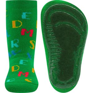 Ewers Antislipsok Groen met Gekleurde Letters - Siliconenzool-35/38