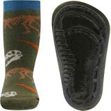 EWERS - Antislip Sokken - Olive - Dino Fossielen Print