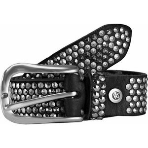 b.belt Studded riem leer schwarz 85 cm