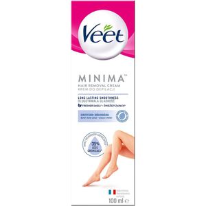 Veet Minima Sensitive Skin Ontharingscrème voor Gevoelige Huid Aloë Vera en Vitamine E 100 ml