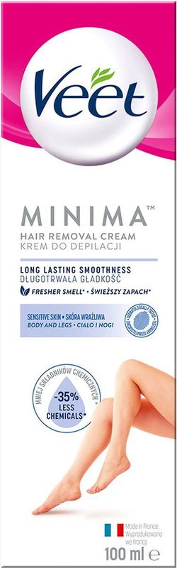 Veet - Minima Sensitive Skin - Ontharingscrème - Aloë Vera en Vitamine E - 100 ml