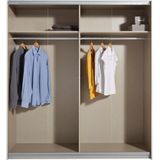 rauch Schwebetürenschrank »Subito Kleiderschrank Bestseller«, Schlafzimmerschrank Garderobe mit 4 Spiegel- und 4 Glaselementen