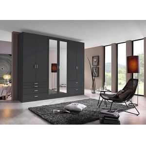 Kledingkast - Grijs-metallic - Hout - 270 cm Breedte - 54 cm Diepte - 230 cm Hoogte