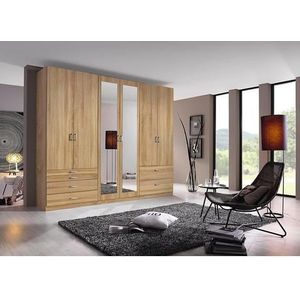 Kledingkast - Licht-Eikenstructuurkleur - Lichte Linnen-Look - 270 cm Breedte