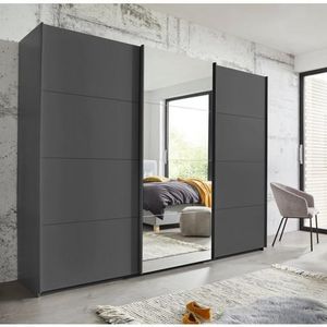Kledingkast - Grijs-metallic - Linnen-look