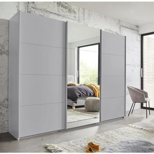 Kledingkast - Zijdegrijs - Linnen-look - 203 cm Breedte - 230 cm Hoogte