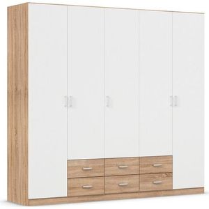 rauch Draaideurkast Kledingkast kast garderobe linnenkast GAMMA in 3 breedtes met 6 lades, in eenvoudig design topseller made in germany