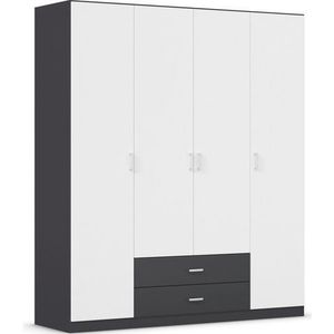 rauch Draaideurkast Kledingkast kast garderobe linnenkast GAMMA in 3 breedtes met 6 lades, in eenvoudig design topseller made in germany
