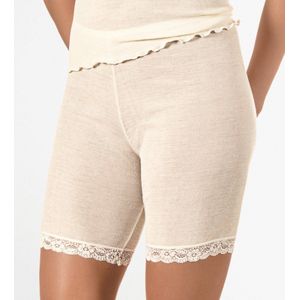Dames Merino Wollen boxershort - Radler - Warme dames onderbroek lange pijpjes  - Champagne
