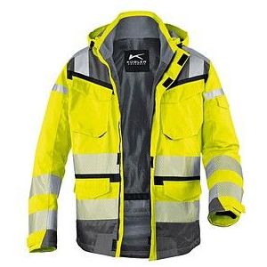 KÜBLER® unisex Warnjacke Winter REFLECTIQ warngelb, anthrazit Größe L