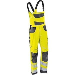 KÜBLER® unisex Warnschutz-Latzhose REFLECTIQ warngelb, anthrazit Größe 62
