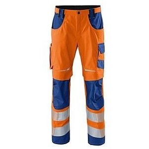 KÜBLER® unisex Warnschutzhose REFLECTIQ orange, kornblau Größe 60