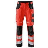 KÜBLER® unisex Warnschutzhose REFLECTIQ rot, schwarz Größe 106