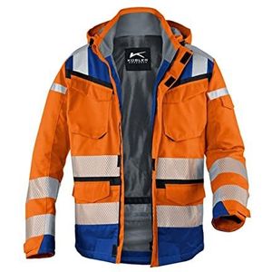 KÜBLER® unisex Warnjacke Winter REFLECTIQ orange, kornblau Größe 3XL