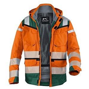 KÜBLER® unisex Warnjacke Winter REFLECTIQ orange, moosgrün Größe 4XL