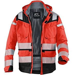 KÜBLER® unisex Warnjacke Winter REFLECTIQ rot, schwarz Größe L