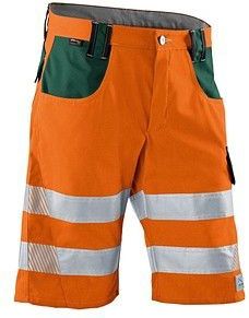 KÜBLER® unisex Warnschutzhose kurz REFLECTIQ orange, moosgrün Größe 44