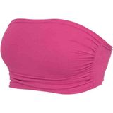 Strapless Top - Zwart - Stretch Jersey - Rimpel Aan De Zijkant