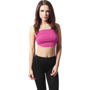 Strapless Top - Zwart - Stretch Jersey - Rimpel Aan De Zijkant