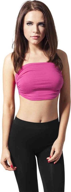 Strapless Top - Zwart - Stretch Jersey - Rimpel Aan De Zijkant