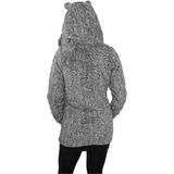 Urban Classics Melange Teddy Vest met capuchon Zwart/Wit