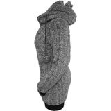 Urban Classics Melange Teddy Vest met capuchon Zwart/Wit