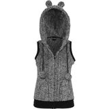 Urban Classics Vest met Capuchon - Grijs - 100% Polyester