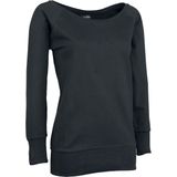 Urban Classics Ladies Boat Neck Sweater Sweatshirts zwart Katoen - Basics, Street wear