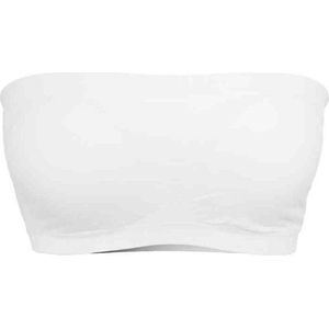 Urban Classics Bandeau Dames Top - Wit - Artikelnummer: TB683
