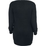 Urban Classics Long Wideneck Sweater/trui Zwart