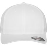 Flexfit Unisex Flexfit Mesh Trucker Cap, dames en heren, verkrijgbaar in 5 kleuren, maten S/M - L/XL, wit, L/XL