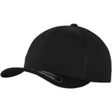 Flexfit Tactel Mesh Cap voor dames en heren, uniseks pet voor volwassenen, zwart, L/XL