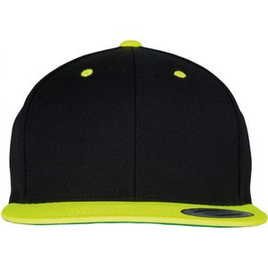 Cap Unisex One Size FLEXFIT BLACK / Neon Yellow 80% Acryl, 20% Wol