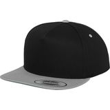 Flexfit - Classic 5 Panel Snapback blk/silver one size Snapback Pet - Zwart