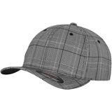 Flexfit Glen Check Cap voor dames en heren, zwart/wit, L/XL