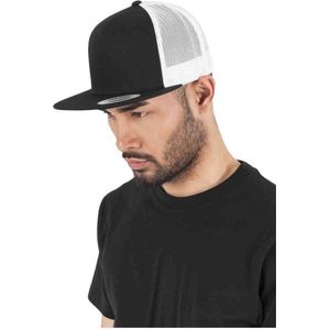 Flexfit Unisex Baseball Cap Classic Trucker Cap Vrouwen/Mannen Cap, zwart/wit, One Size